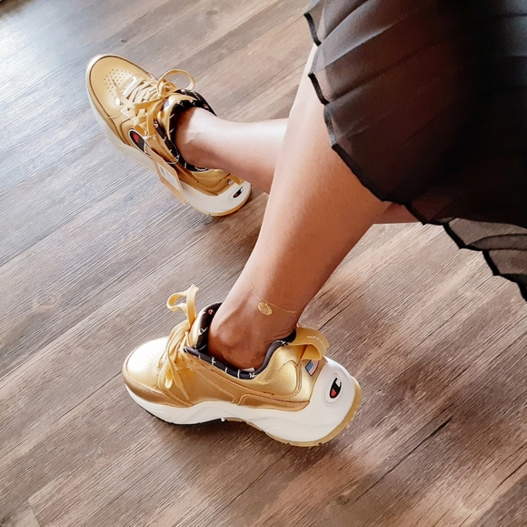 Gold Champion Chunky Sneakers 6.5 - Picture 5 of 8